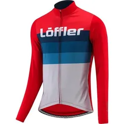 LÖFFLER Herren Trikot M BIKE L/S JERSEY MESSENGER MI, Größe 48 in Rot Rot