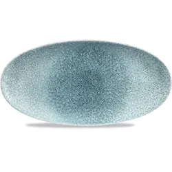 Churchill Raku Topaz Blue Oval Chefs Platte 30x15cm
