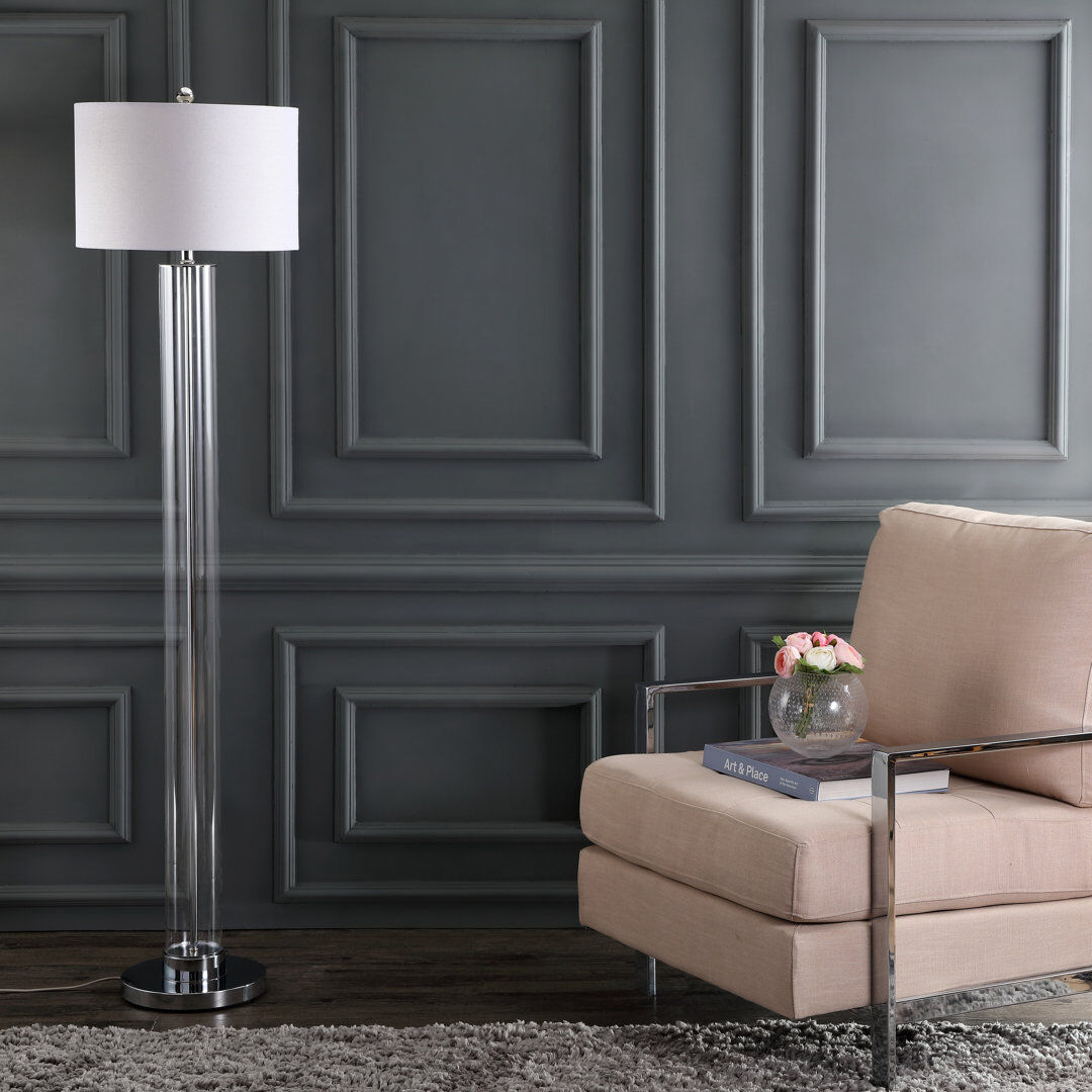 Brayden Studio Cecelia 163cm Acrylic Floor Lamp 123.83cm H X 10.16cm W X 10.16cm D