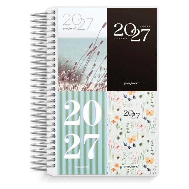 Mayland-Burde Mini dagkalender m/4 illu. PP-plast 2027 (27230500)