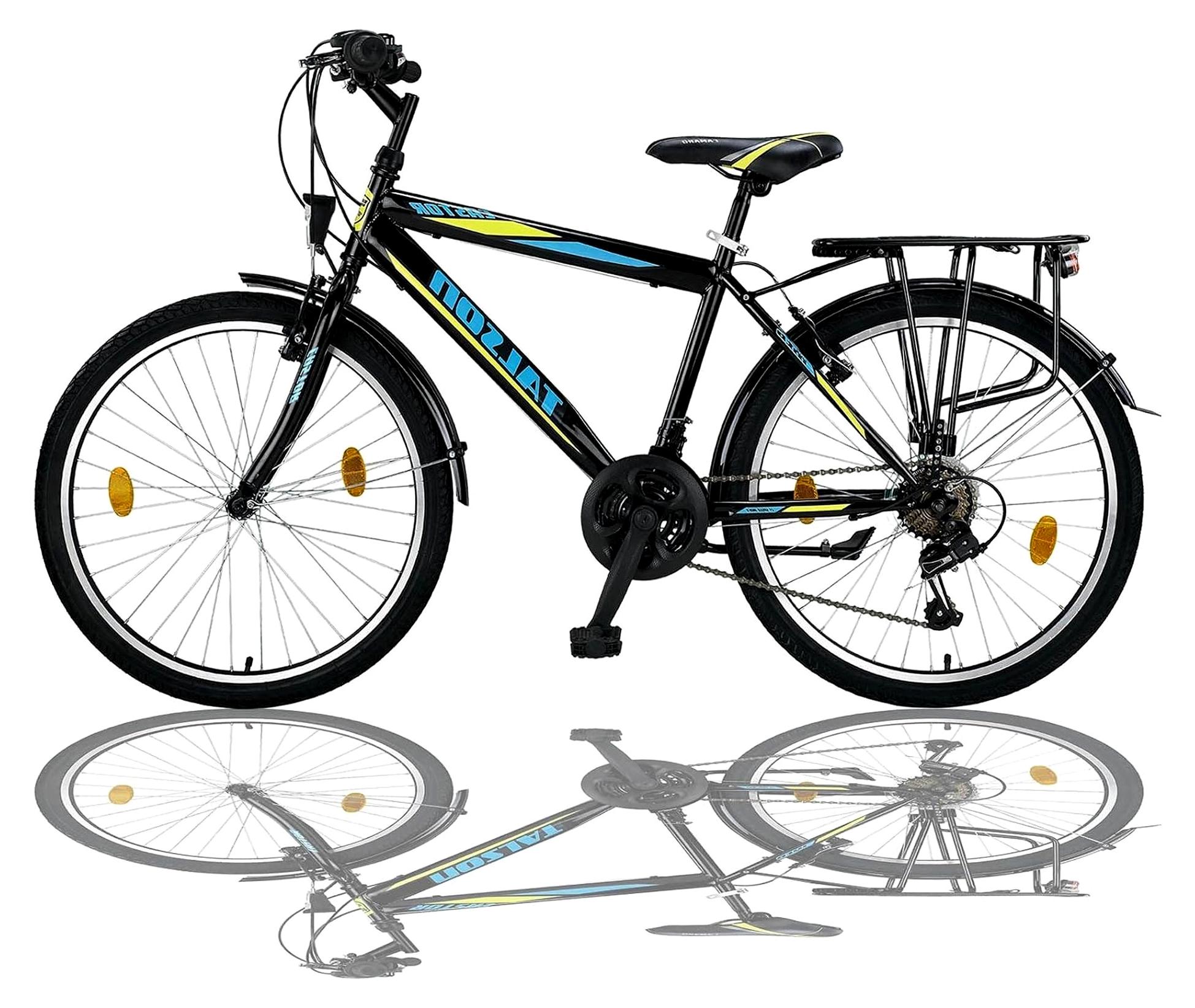 24 Zoll Jungenfahrrad mit 21-Gang Shimano und Beleuchtung in Schwarz