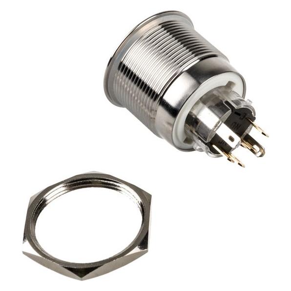 DimasTech Vandalismusschalter/-taster 25mm, Silverline Ring - RGB (PD197)