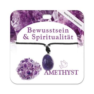 Amethyst Trommelstein Kette