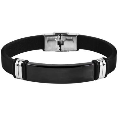 Armband ADELIA´S "Armband aus Leder 21 cm", schwarz, Armbänder, Damen, 21cm, Leder, Armband, Zum Verschenken – passend für viele Anlässe
