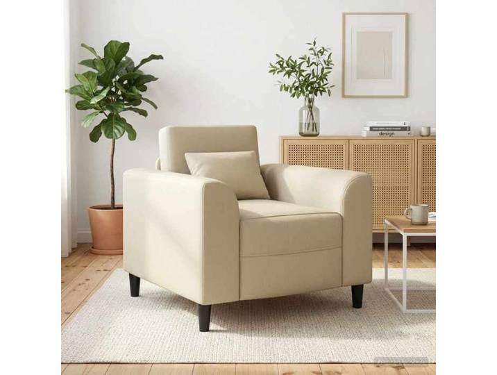 Fauteuil Crème Simili cuir 42042467