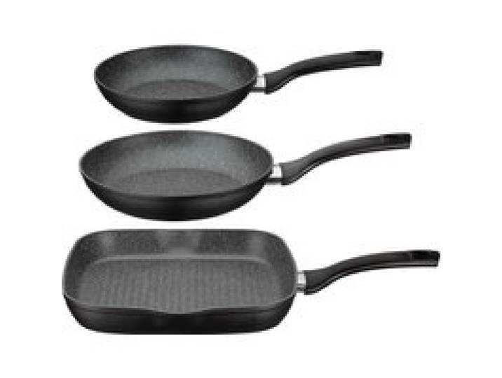GSW Set de poêles en aluminium « Gourmet Granit », 3 pièces