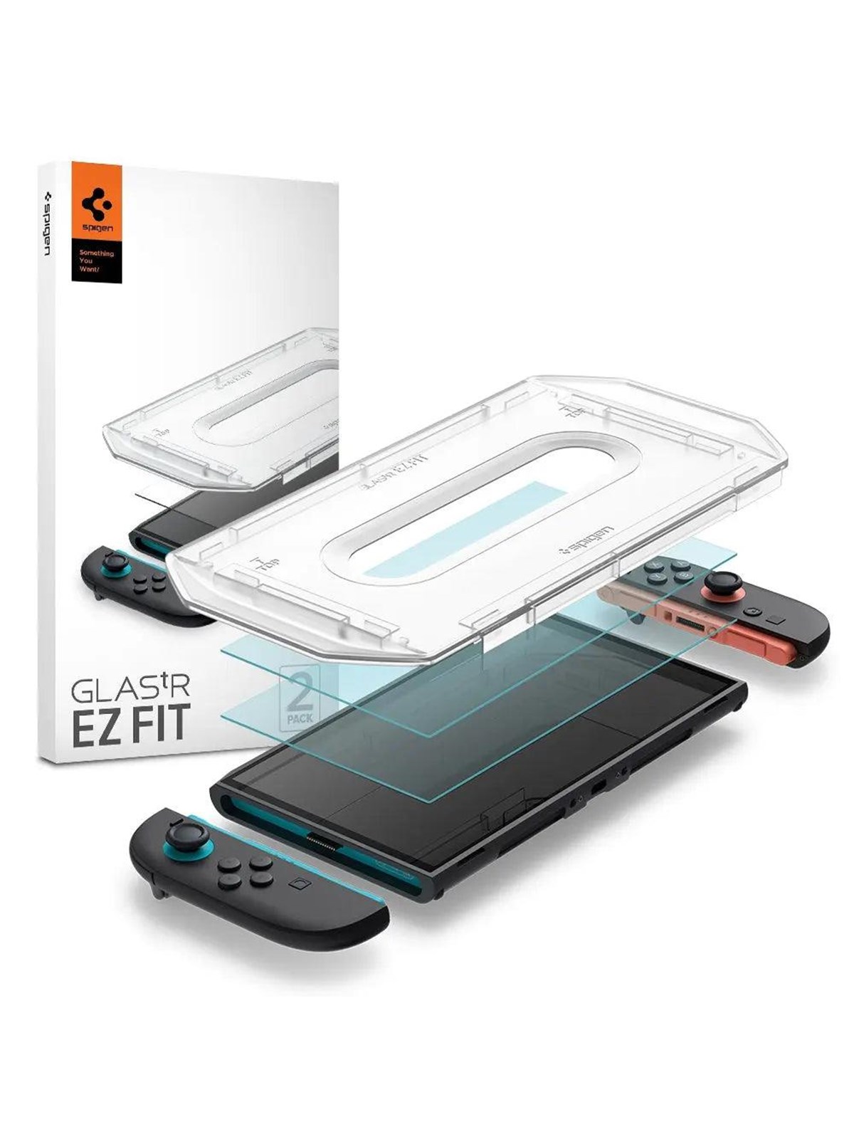 Spigen Glass tR EZ Fit 2 Pack - Nintendo Switch 2 - Miscellaneous Zubehör für Spielkonsole - Nintendo Switch 2