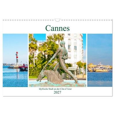 Cannes - idyllische Stadt an der Côte d’Azur (Wandkalender 2027 DIN A3 quer), CALVENDO Monatskalender