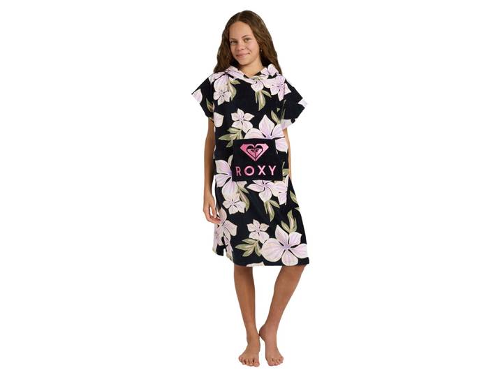 Badeponcho ROXY Rg Stay Magical Printed , bunt (oil grün of the pacific axs), Obermaterial: 100% Baumwolle., Hausmäntel, Badeponcho