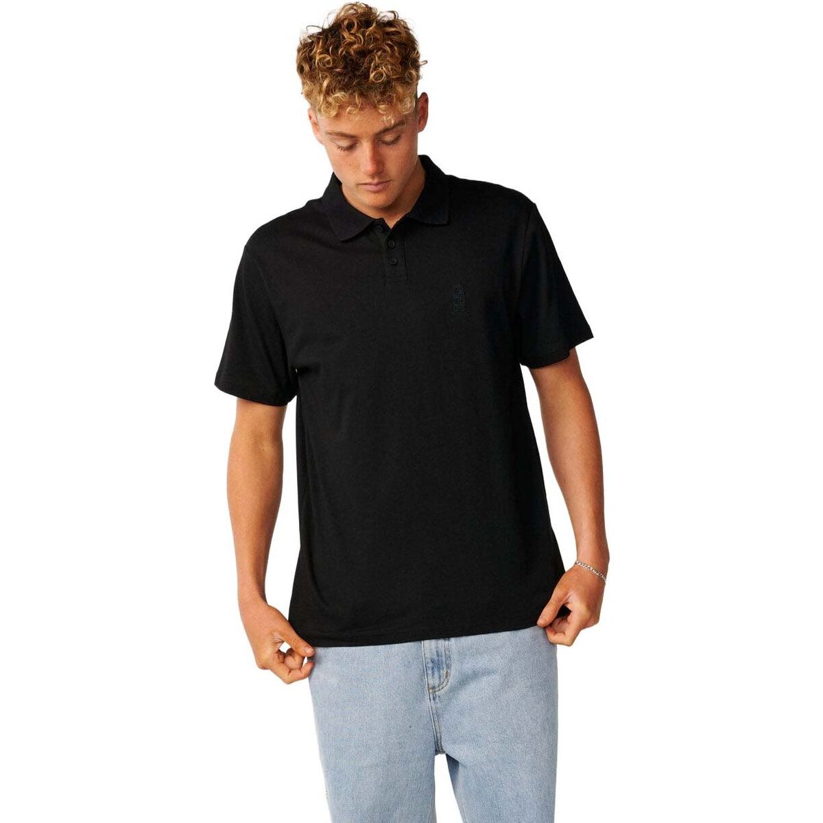 RipCurl S-series VC Polo black (0090) S 00ZMPO-0090-S