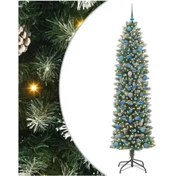 vidaXL, Weihnachtsbaum, Merle (mit LEDs und blauen Bällen) (240 cm)