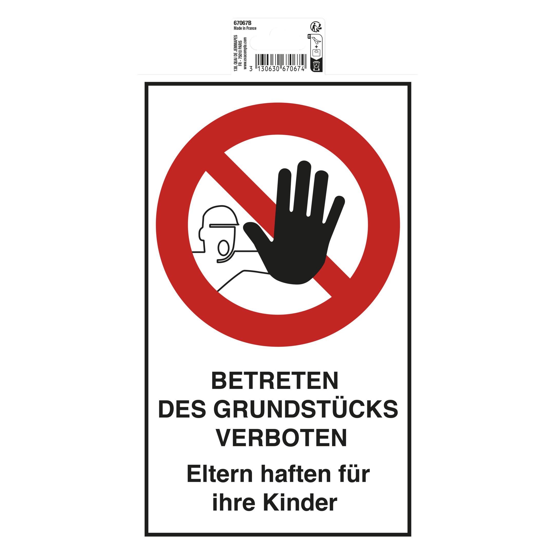 Exacompta Schild betreten verboten (67067B)
