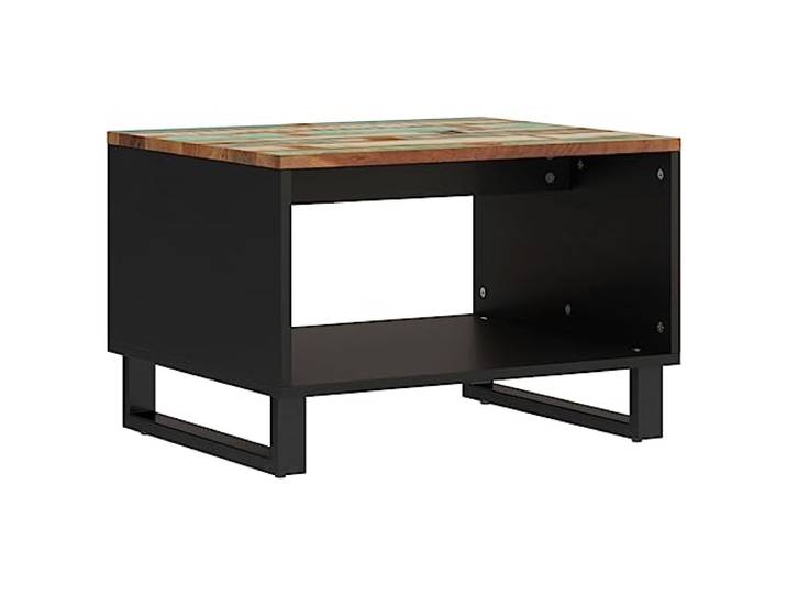 HKLGBVCR Couchtisch aus recyceltem Massivholz, 60 x 50 x 40 cm, mit Aufbewahrung