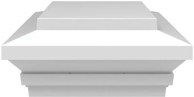 RDI Transform Textured PVC Post Caps & Rings Zenith Cap - Satin White