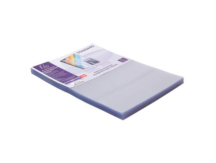 EXACOMPTA Boite de 100 plats pour relier PVC 20x100e - A3 - Cristal