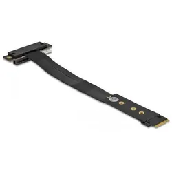 Delock M.2 Key M zu PCIe x4 NVMe Adapter gewinkelt mit 20 cm Kabel (20 cm, PCIe), Interne Kabel (PC)