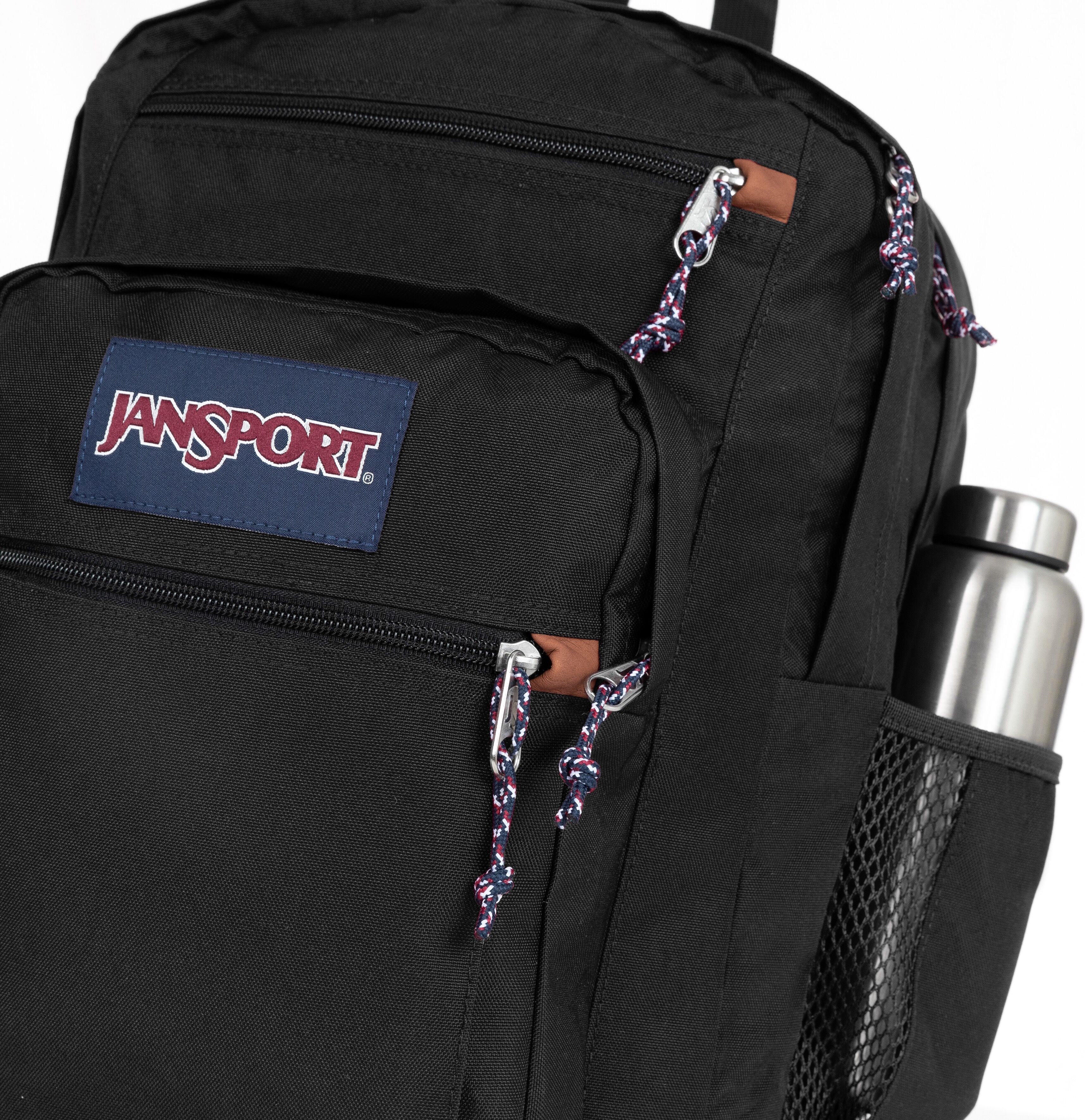 Freizeitrucksack JANSPORT "Cool Student", Damen, Gr. B/H/T: 33cm x 43cm x 25cm, schwarz, Polyester, Rucksäcke Freizeitrucksack, mit Laptopfach schwarz B/H/T: 33cm x 43cm x 25cm