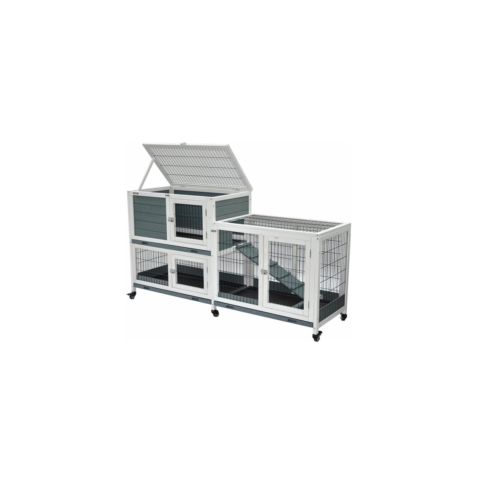 Nanook Indoor Kleintierstall Leo 146 x 89 cm grau