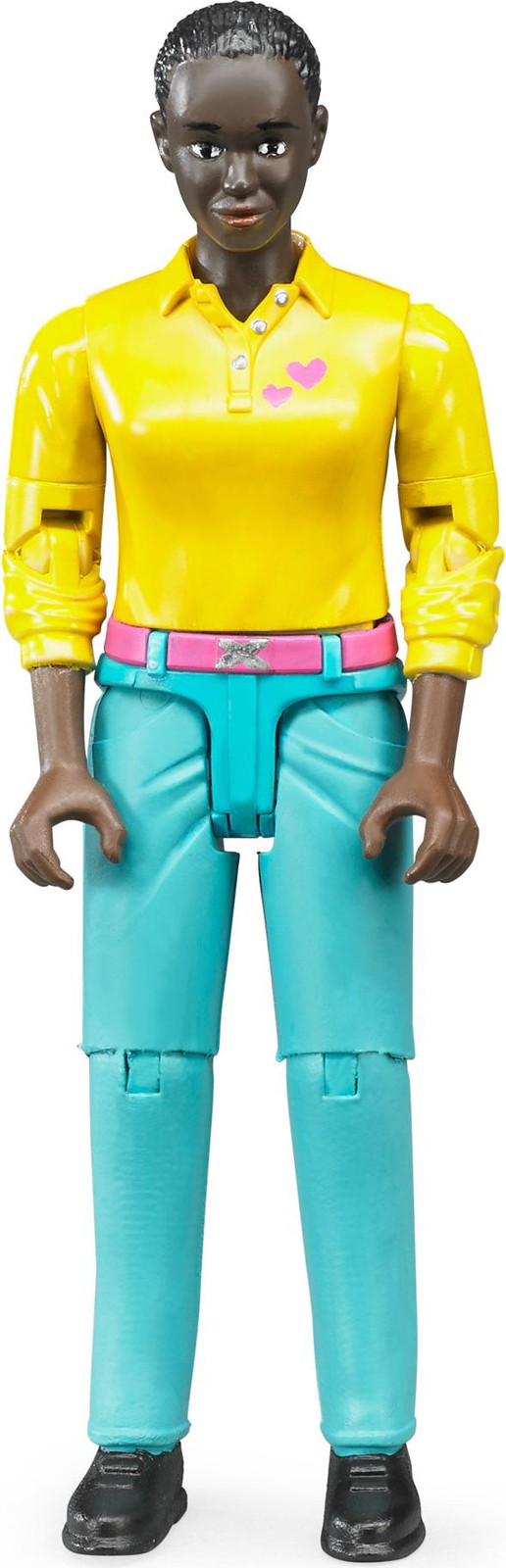 Bruder Spielwaren Vrouw met donkere huidskleur en turquoise broek