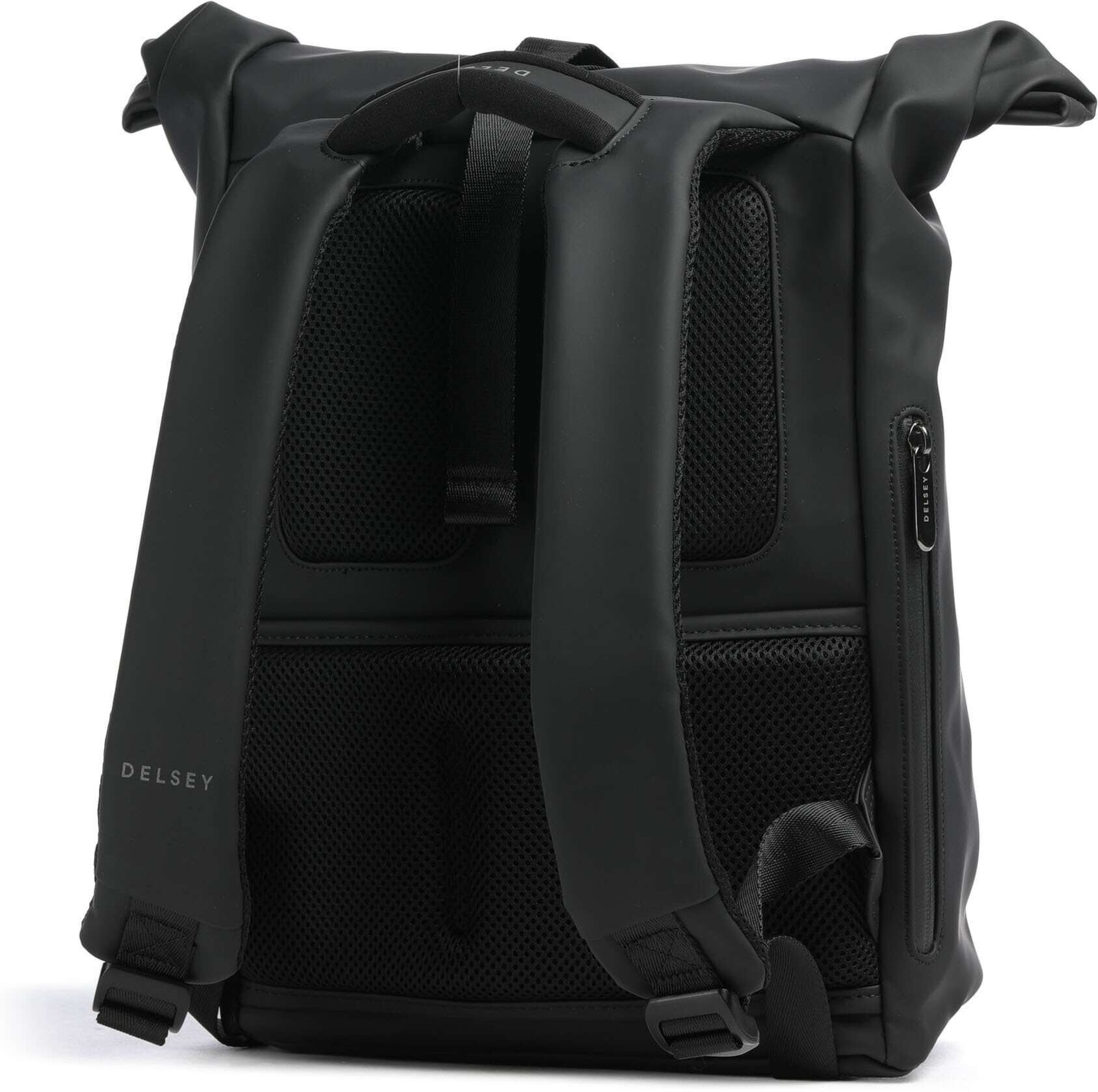 Delsey Paris Turenne Soft Rolltop Rucksack, schwarz