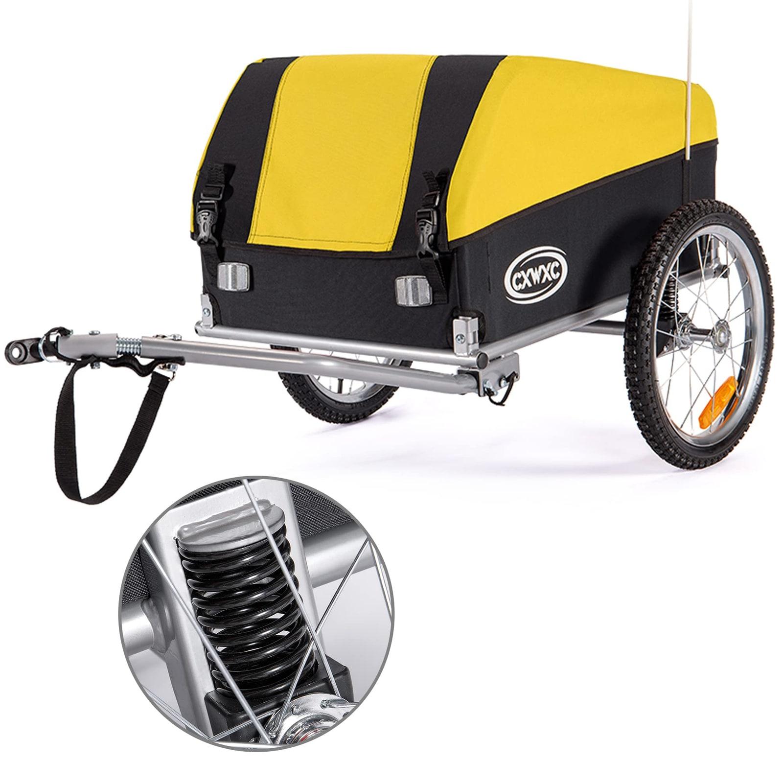 Fahrradanhänger Lastenanhänger Fahrradkarre - 120 Liter - 40 kg - Stoßdämpfer - Klappbar