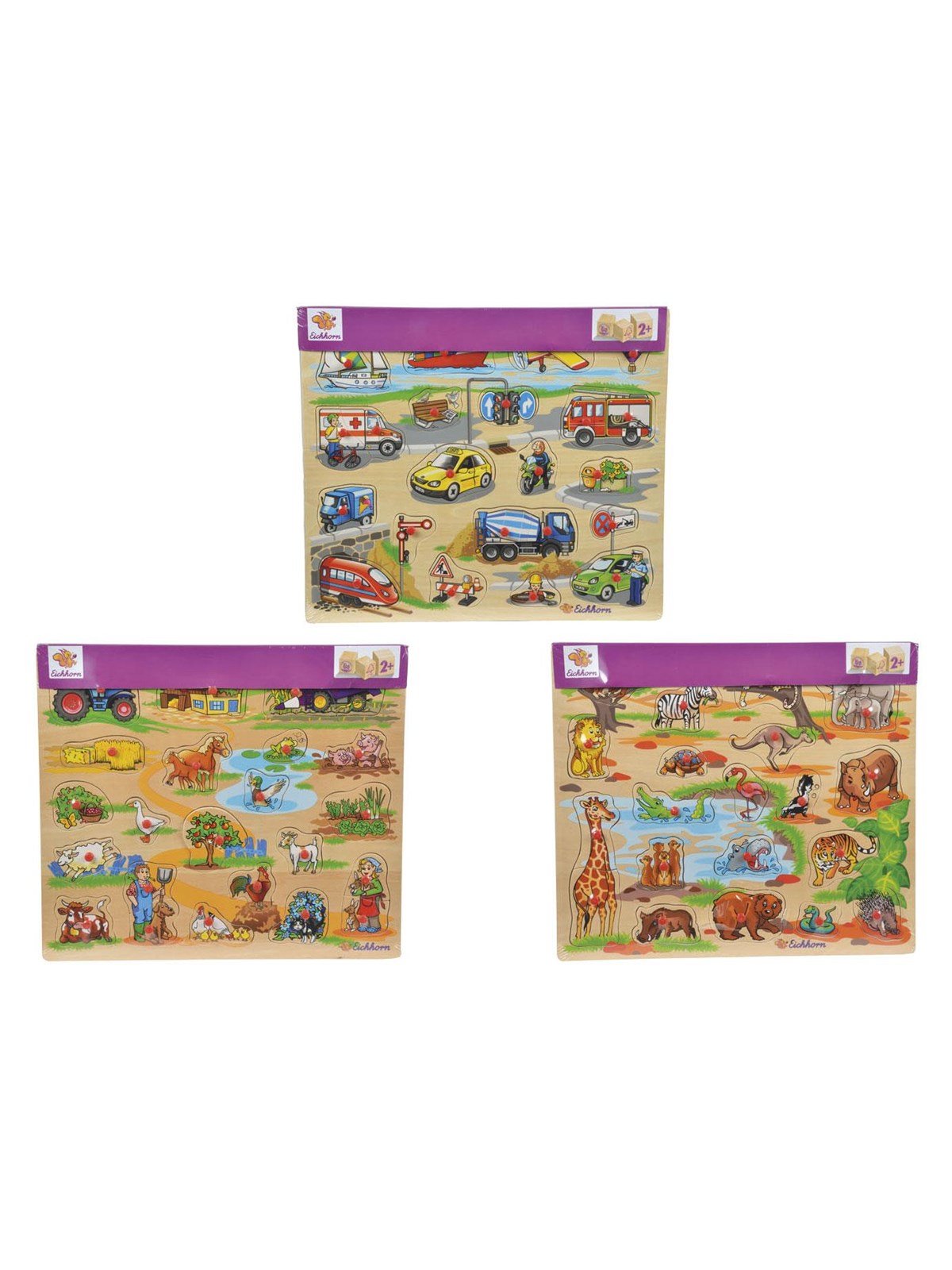 Eichhorn Wooden Mega Stud Puzzle