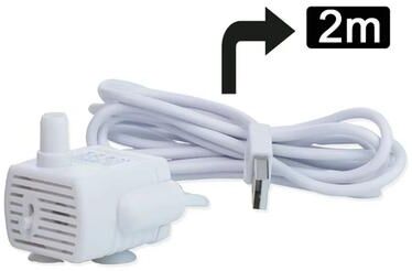 Inspired Living Cat Fountain Replacement Pump With LED Water Level Indicator white No Light