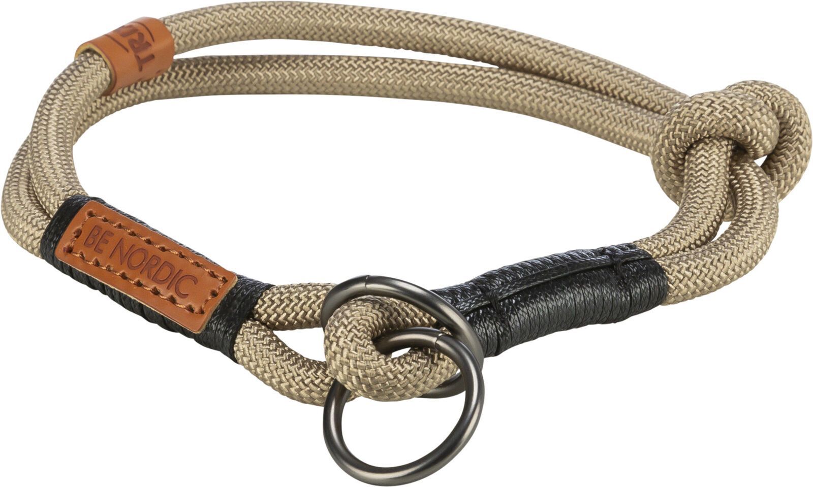 TRIXIE BE NORDIC Zug-Stopp-Halsband M, sand/schwarz