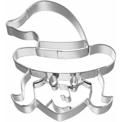 BIRKMANN Ausstechform Hexengesicht Frontal, Ausstecher, Plätzchenform, Keks, Plätzchen, Edelstahl, 8 cm, 195264