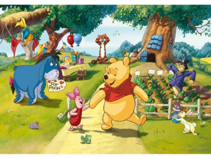 AG Design Papier Peint Disney Winnie The Pooh pour Enfants Décoration Murale XXL Intissée pour Chambre de Bébé Photo Murale Premium pour Fille et Garçon Colle Incluse 252 x 182 cm FTDs 1938