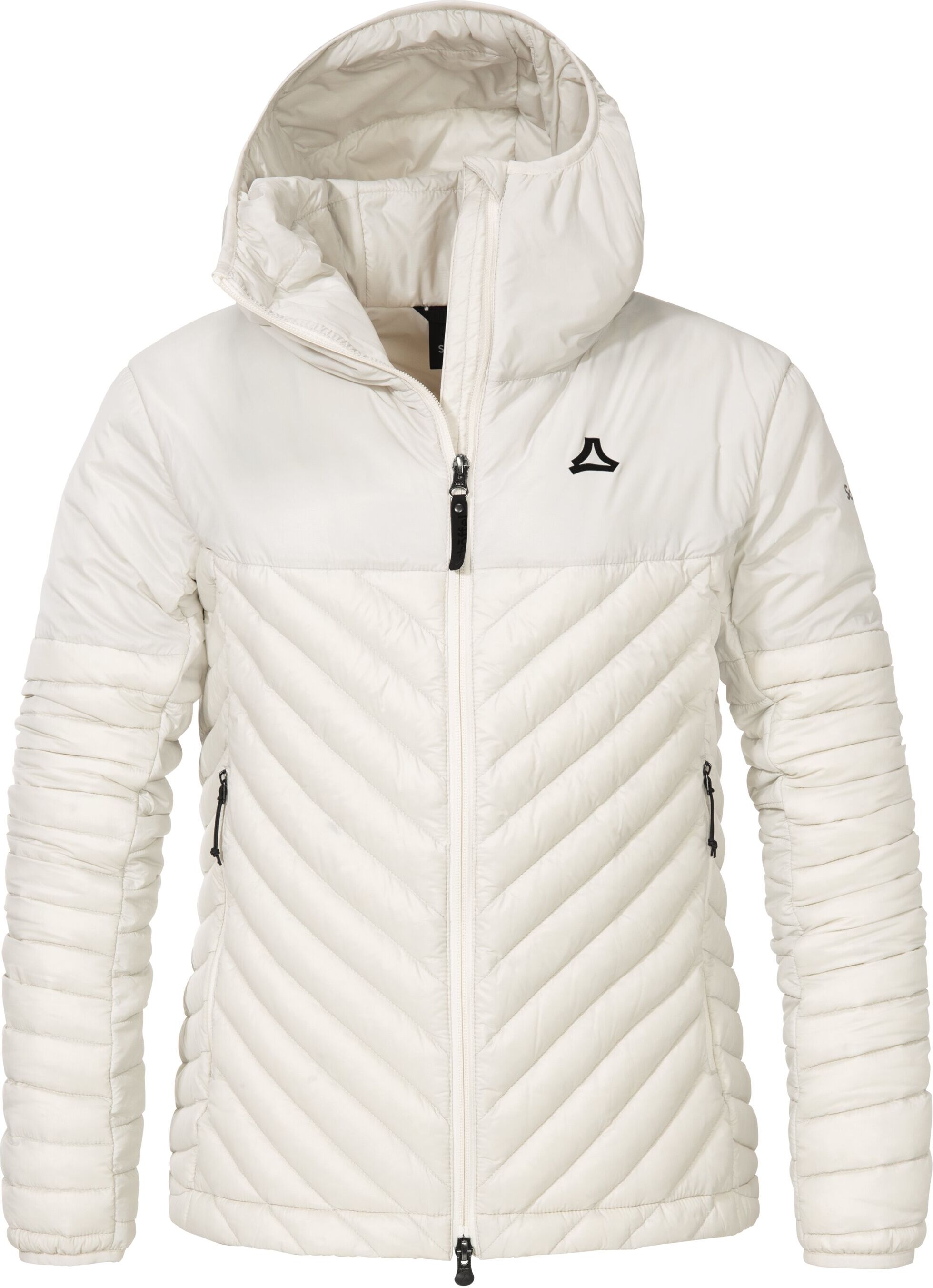 Daunenjacke SCHÖFFEL "Down Jacket Style Cascata WMS", Damen, Gr. 34, beige (natur), Obermaterial: 100% Nylon. Futter: 100% Nylon. Wattierung: 90% Daunen, 10% Federn, normal, Jacken Daunenjacke, für Trekking und Wandern, mit wärmeisolierender Daunenfüllung