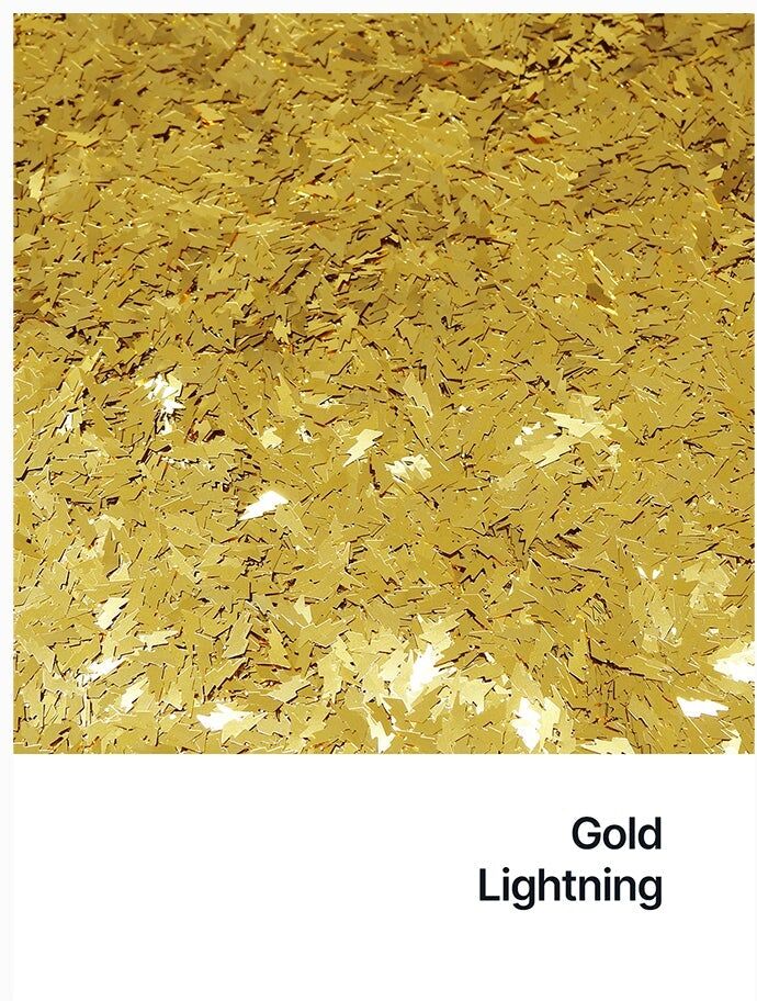 Hemway Shaped Ultra Sparkle Glitter   Lightning   Cosmetic, Festival, Crafts - Gold - Shaped 50g