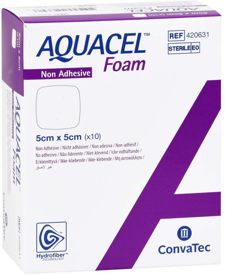 Aquacel Foam nicht adhäsiv 5x5 cm Verband Cpc