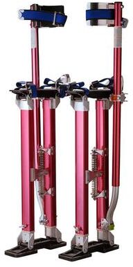 Drywall Stilts - Aluminum Spring Loaded Stilts with A Locking Heel Strap for Construction by Pentagon Tools