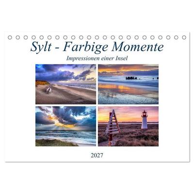 Sylt - Farbige Momente (Tischkalender 2027 DIN A5 quer), CALVENDO Monatskalender
