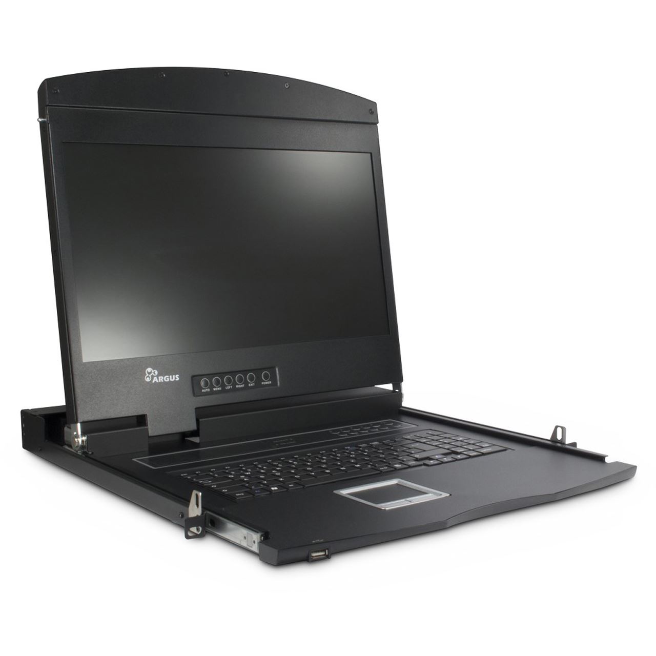 Inter-Tech KVM-AS 9100 ULS 1-fach 19Zoll VGA LED Konsole