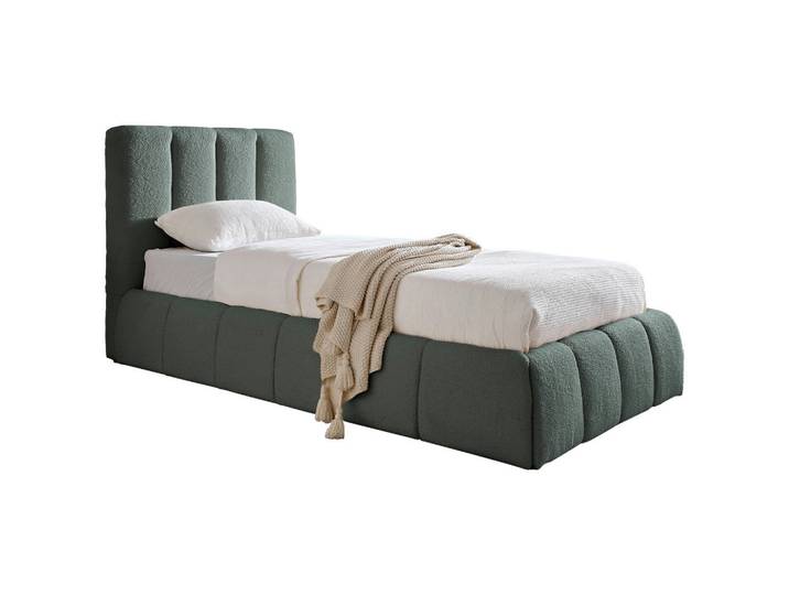 Boxxx Polsterbett, Grün, Kunststoff, Pappel, massiv, 90x200 cm, Stoffauswahl, in verschiedenen Größen erhältlich, Schlafzimmer, Betten, Polsterbetten