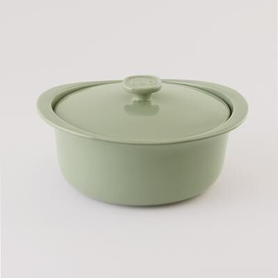 "BergHOFF Balance Stone Casserole 9.5"", 4.5qt. With Stone Cover, Sage"