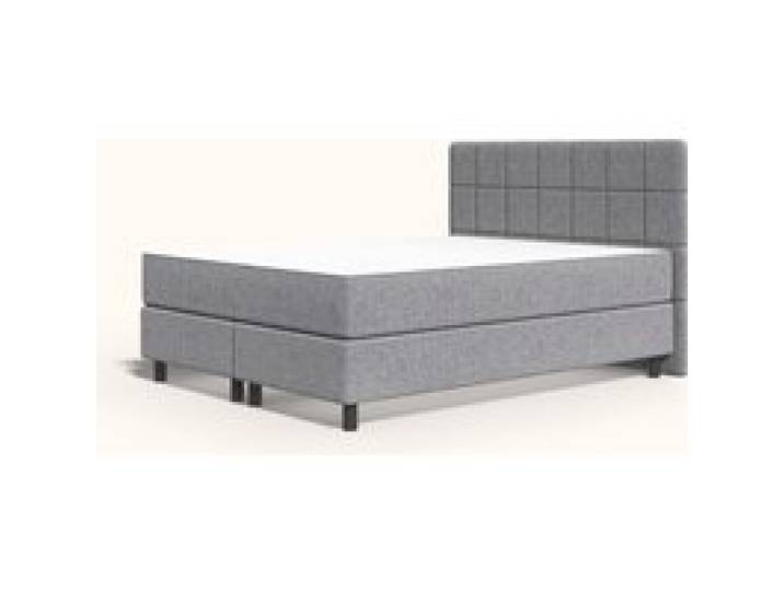 Emma Original Boxspringbett Komfort 140x200cm - dunkelgrau - Füße Holz - Kopfteil klassisch