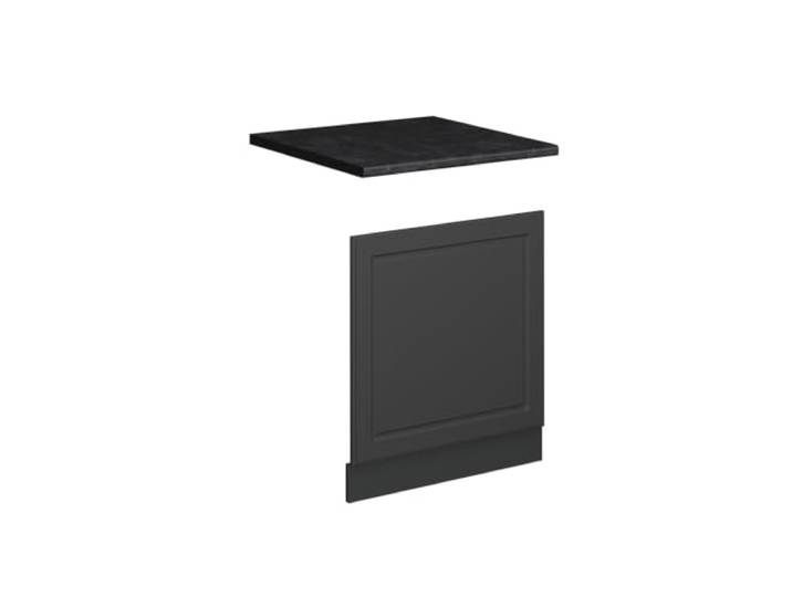 Vicco Frontblende Fame-Line, Anthrazit-Gold Landhaus/Anthrazit, 60 cm MDF-Front · Arbeitsplatte Anthrazit · Passend zur Küchenfront · Metallgriffe · Einfache Integration