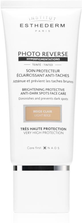 Institut Esthederm Photo Reverse Protective Anti-Dark Spots Tinted Face Care schützende Tönungscreme gegen Pigmentflecken hoher UV-Schutz Farbton Light Beige 50 ml
