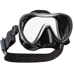 Scubapro Tauchmaske - Synergy 2 - mit Comfort Strap - Rahmen: Schwarz - Silikon: Silber