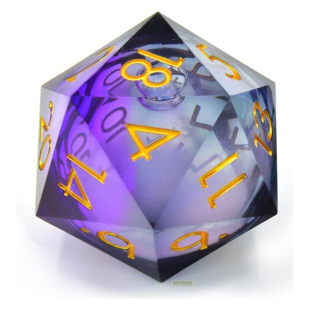 Glass Staff CritStones D20 dés Liquid Core Twilight Ether 5 cm (CRST60000)