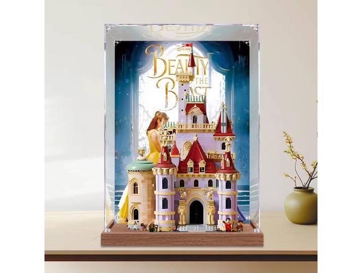 Boîte d'affichage anti-poussière de 3 mm pour lego 43263, vitrine de château de la Belle et de la Bête, boîte de rangement, organisateur (ensemble LEGO non inclus)