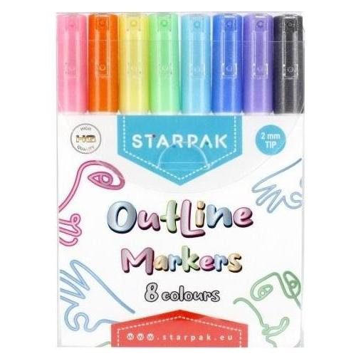 Starpak Metalc Outline Marker 8 Farben Outline (8x) (STK MAR6)