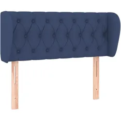 vidaXL Kopfteil mit Ohren Blau 103x23x78/88 cm Stoff