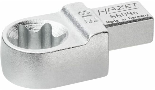 Clé polygonale TX encastrée 6609C-E18 Carré encastré 9 x 12 mm Profil TX externe E18 HAZET (6609C-E18)