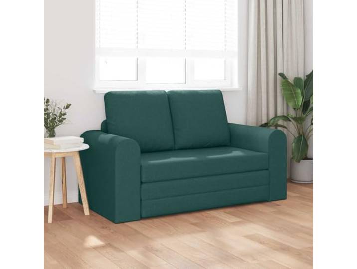 KTHLBRH Schlafsofa 60 cm dunkelgrün Stoff Gestell aus Metall, Schaumstoff und Faser, 148 x 71 x 83 cm, 110 kg, leicht zu reinigen