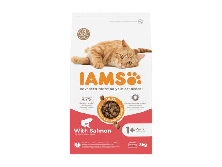 IAMS kattenvoer voor volwassen katten met zalm 3 kg