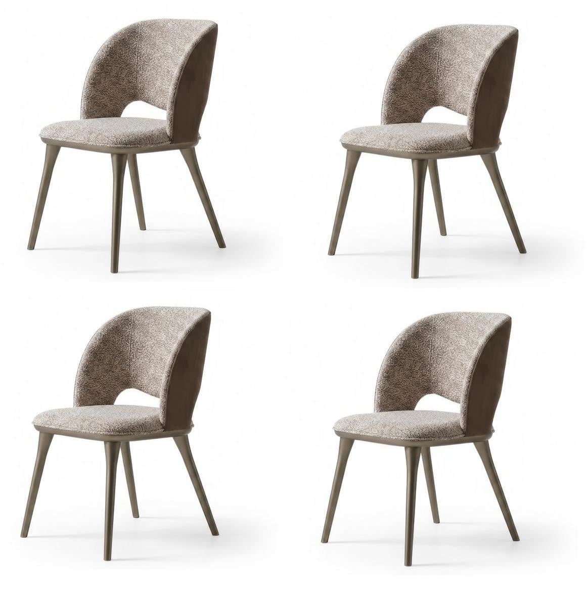 JVmoebel Moderne Gestoffeerde Eetkamerstoel in Beige